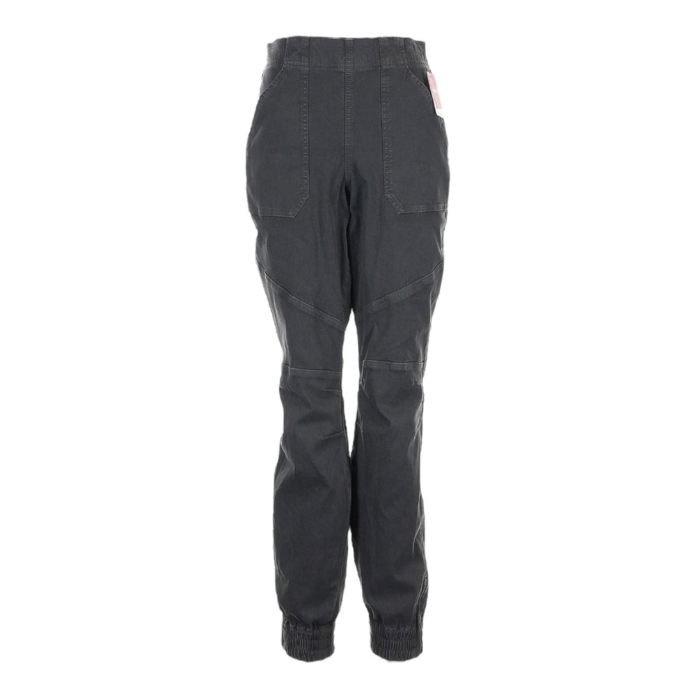 Spanx Stretch Twill Jogger Pants M Washed Black NWT Elastic Waist Cuffed Pockets